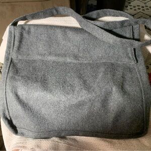 Wool Blend Bag /Satchel Grey/Shoulder Or Cross Body - costume,reinactment